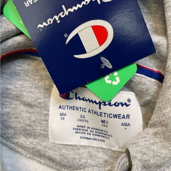 Champion Fleece Pullover Hoodie Women Plus Size 2X Gray Script Logo NWT - Picture 4 of 7